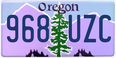 OR license plate 968UZC