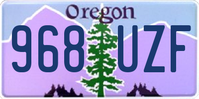 OR license plate 968UZF