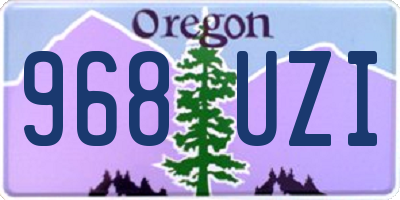 OR license plate 968UZI