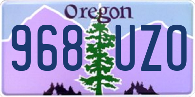 OR license plate 968UZO