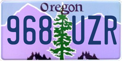 OR license plate 968UZR