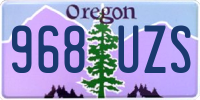 OR license plate 968UZS