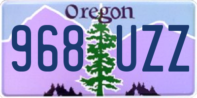 OR license plate 968UZZ