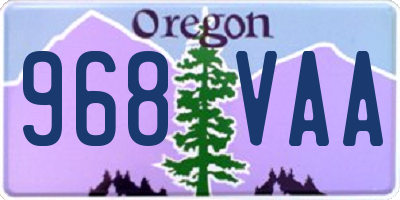 OR license plate 968VAA