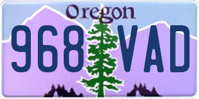 OR license plate 968VAD