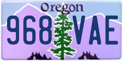 OR license plate 968VAE