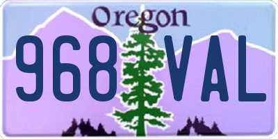 OR license plate 968VAL