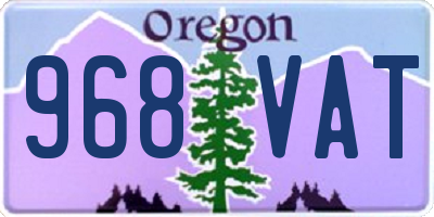 OR license plate 968VAT