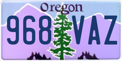 OR license plate 968VAZ
