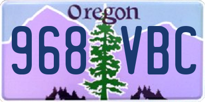 OR license plate 968VBC