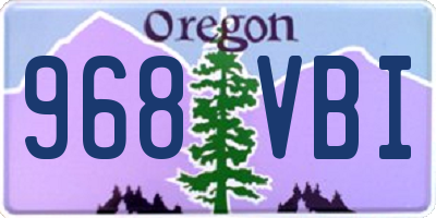 OR license plate 968VBI