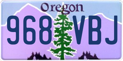 OR license plate 968VBJ