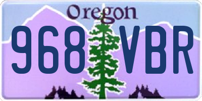 OR license plate 968VBR