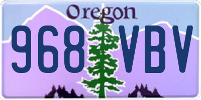 OR license plate 968VBV