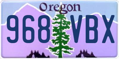 OR license plate 968VBX