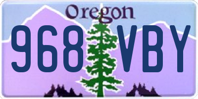 OR license plate 968VBY