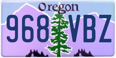OR license plate 968VBZ