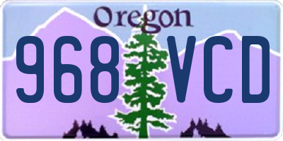 OR license plate 968VCD