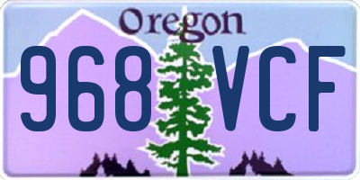 OR license plate 968VCF