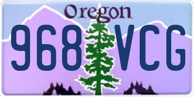 OR license plate 968VCG
