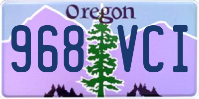 OR license plate 968VCI
