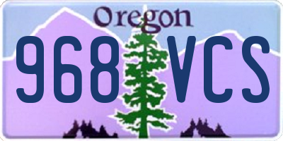 OR license plate 968VCS