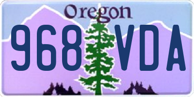 OR license plate 968VDA