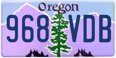 OR license plate 968VDB