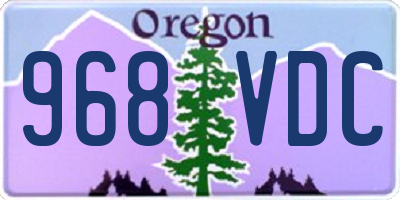 OR license plate 968VDC