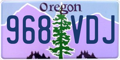 OR license plate 968VDJ