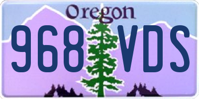 OR license plate 968VDS