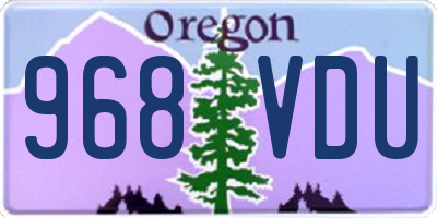 OR license plate 968VDU
