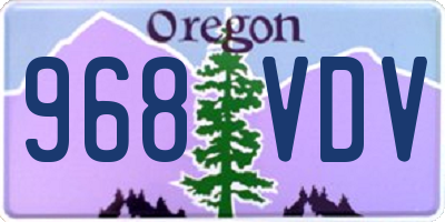 OR license plate 968VDV