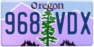 OR license plate 968VDX