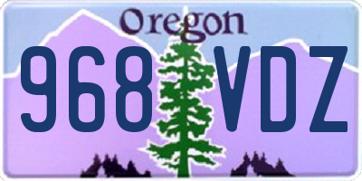 OR license plate 968VDZ