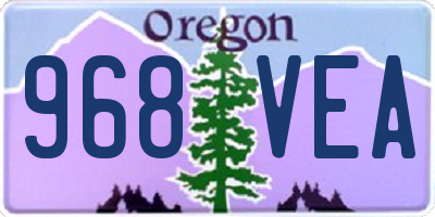 OR license plate 968VEA