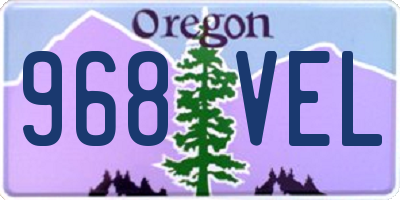 OR license plate 968VEL