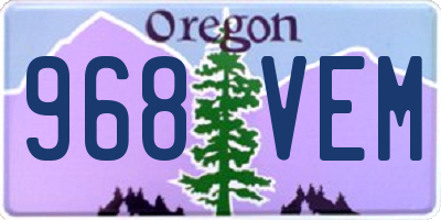 OR license plate 968VEM