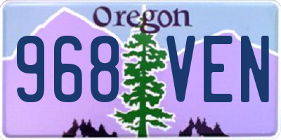 OR license plate 968VEN