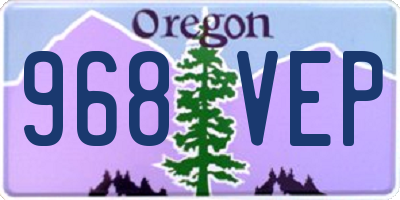 OR license plate 968VEP