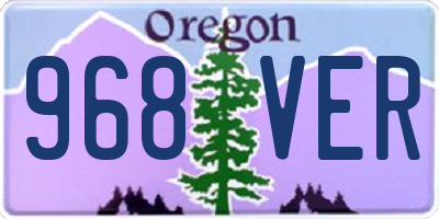 OR license plate 968VER