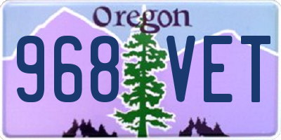 OR license plate 968VET