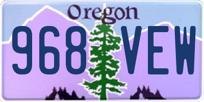 OR license plate 968VEW