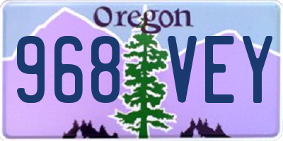 OR license plate 968VEY