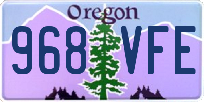 OR license plate 968VFE