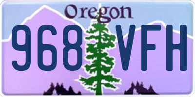 OR license plate 968VFH