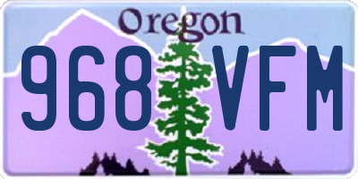 OR license plate 968VFM