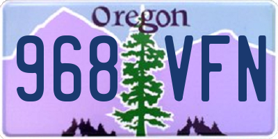 OR license plate 968VFN
