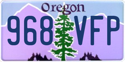 OR license plate 968VFP