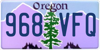 OR license plate 968VFQ